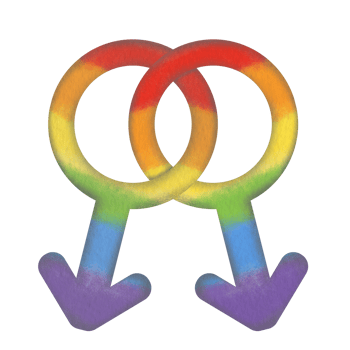 Element Pride month png, Rainbow element, Pride water digital painting clipart png