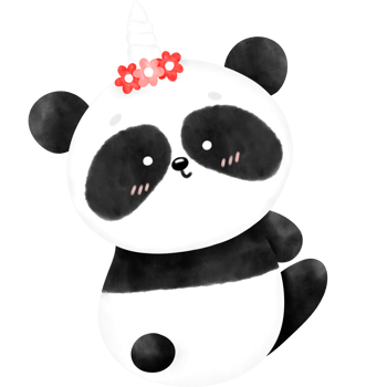 Cute Panda, Panda, Watercolor panda, panda illustration png
