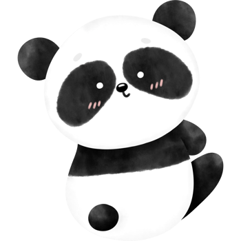 Cute Panda, Panda, Watercolor panda, panda illustration png