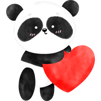 Cute Panda, Panda, Watercolor panda, panda illustration png
