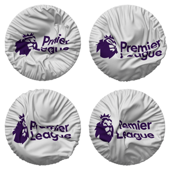 Premier League Flag in Round Shape Isolated with Four Different Waving Style, Bump Texture, 3D Rendering png