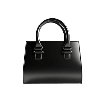 Black bag isolated on transparent background, created with png