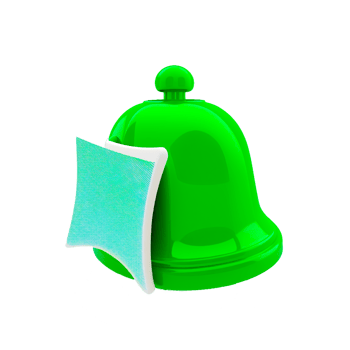 green bell with pillow png