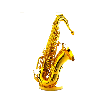 Saxophone isolated on transparent png