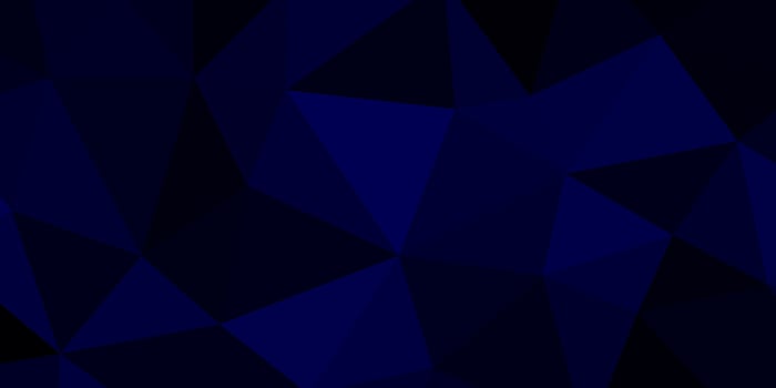 abstract pitch dark blue geometric background with triangles vector