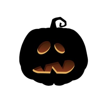 Halloween scary pumpkin Holiday cartoon concept vector