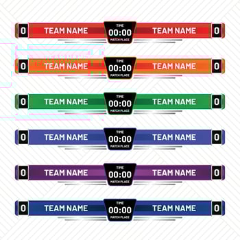Colorful scoreboard collection vector