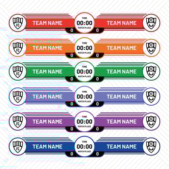 Scoreboard collection with space logo vector