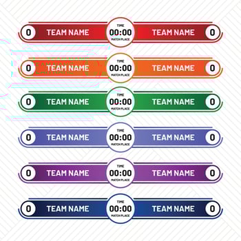 Scoreboard collection with circle element vector