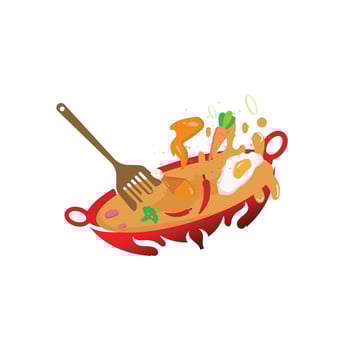 vector illustration of cooking pan
