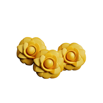 3d yellow flower png