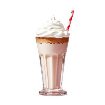 Milkshake isolated on background with png