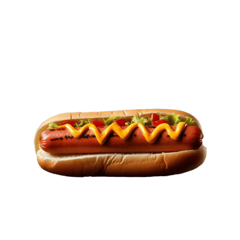 Hot Dog isolated on background with png
