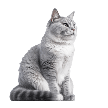 cat isolated on background with png