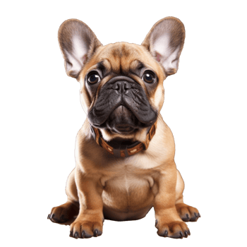 french bulldog isolated on background with png