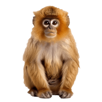 monkey isolated on background with png