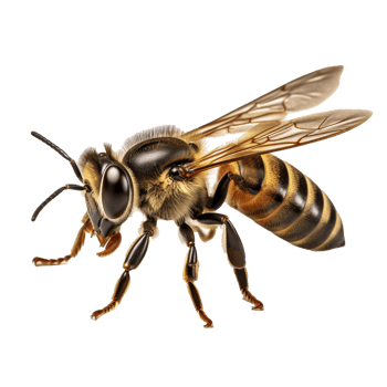 bee isolated on background with png