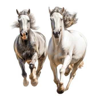 running horse isolated on background with png