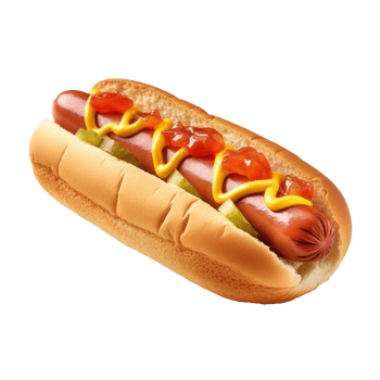 Hot Dog isolated on background with png