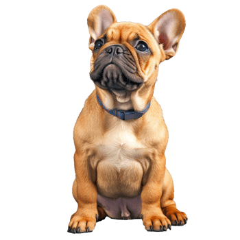 french bulldog isolated on background with png