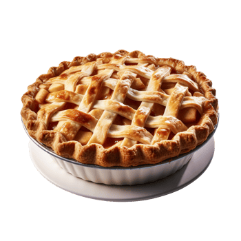 Apple Pie isolated on background with png