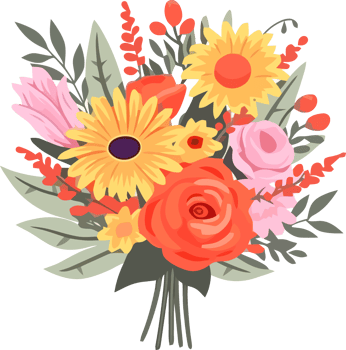 Delicate Summer Floral Bouquet, Graceful Petal Harmony png
