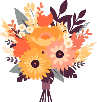 Floral bouquet, summer illustration for invitation, greeting card, poster, frame, wedding, decoration png