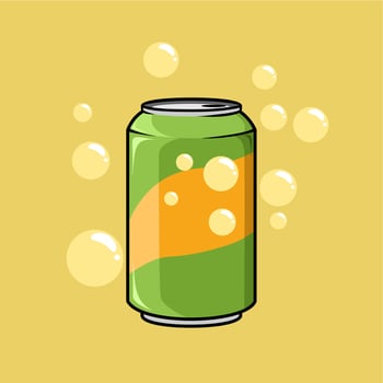 fizzy fresh orange flavored drink illustration vector