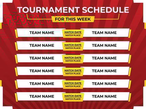 Match schedule for this week vector