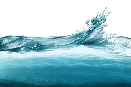 World ocean day celebration on sea ocean wave background vector