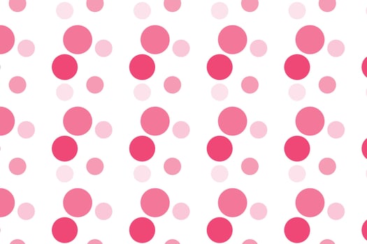 simple abstract seamlees deep and lite pink colour polka dot pattern on white background vector