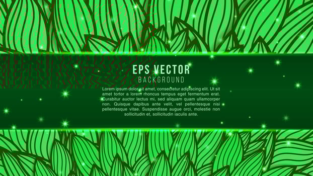 Green doodle decorative floral design frame with space for text in center. Black and white image in adult colouring books style vector