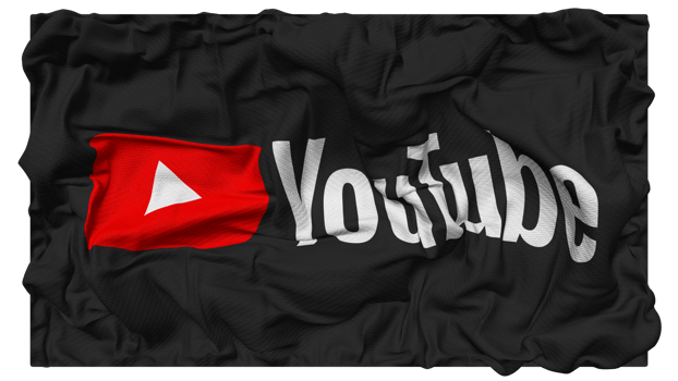 YouTube Flag Waves with Realistic Bump Texture, Flag Background, 3D Rendering png