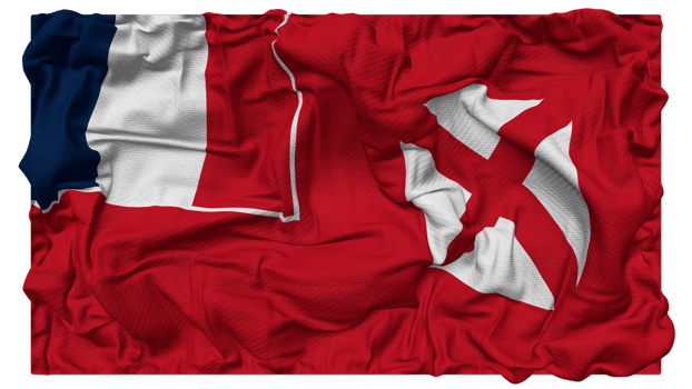 Wallis and Futuna Flag Waves with Realistic Bump Texture, Flag Background, 3D Rendering png