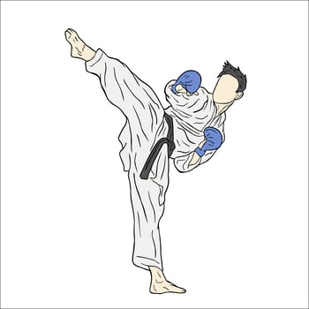 illustration of karate figter vector