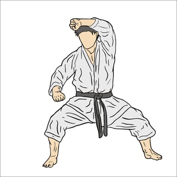 illustration of karate figter vector