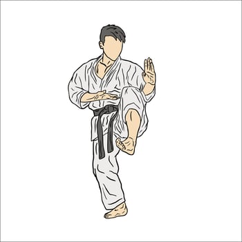 illustration of karate figter vector