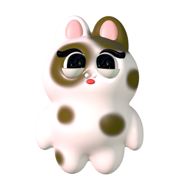 Magical Bunny in 3D Cute png