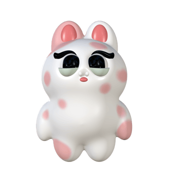 Magical Bunny in 3D Cute png