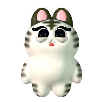 Magical Bunny in 3D Cute png