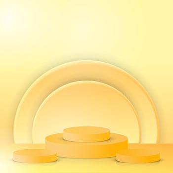 3d pastel podium vector illustration template design