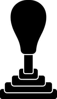 Illustration Of Gear Stick Icon In black and white Color. vector