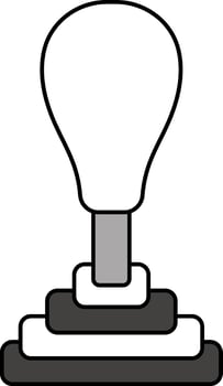 Illustration Of Gear Stick Icon In Gray And White Color. vector