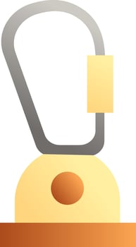 Colorful Carabiner Icon Or Symbol. vector
