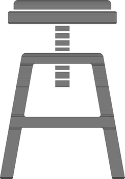 Arki Stool Icon In Black And White Color. vector