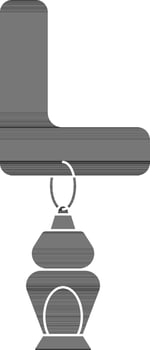 Letter L For Lantern Icon In Glyph Style. vector