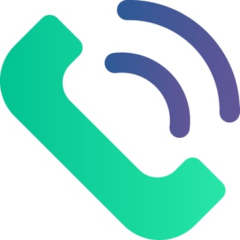 Ringing Phone Icon Or Symbol In Blue And Green Color. vector