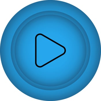 Play Button Blue Icon Or Symbol. vector