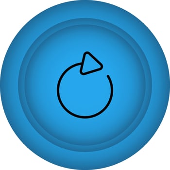 Flat Style Reload Button Blue Icon. vector