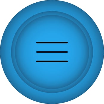 Menu Button Blue Icon In Flat Style. vector